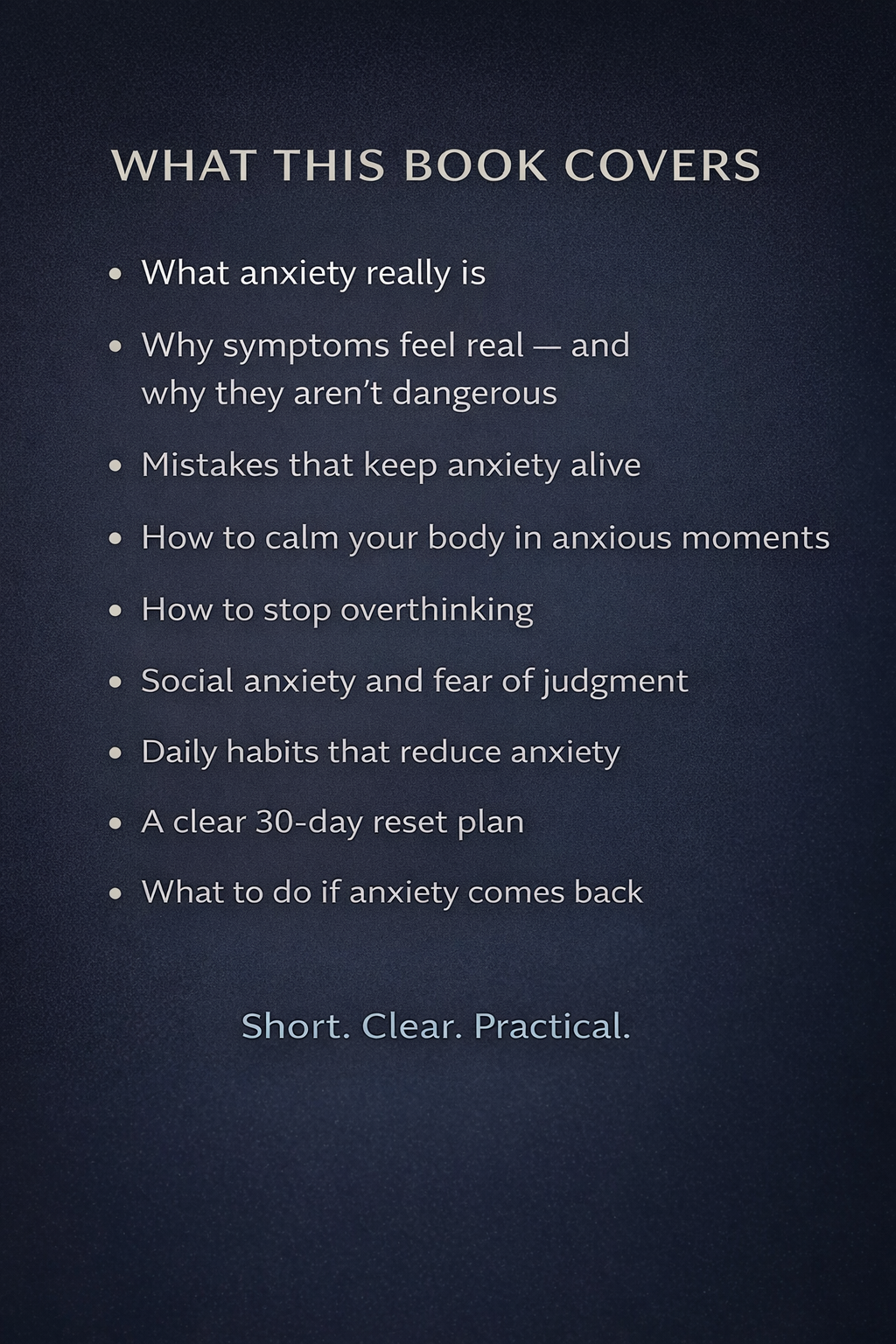 Anxiety: Take Back Control